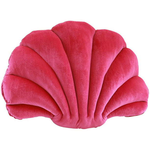 Luxury Sofa Couch Pillow Japanese Shell-shaped Stuffed Velvet Cushion Home Decor